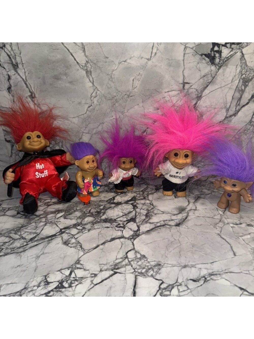 VTG Troll Lot Bundle Skateboard Hairstylist Hot Stuff